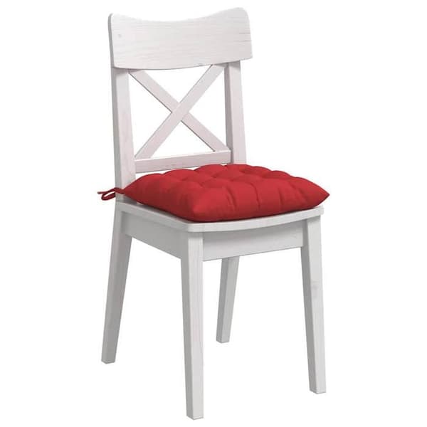 Sæde pude - EKSKLUSIV HUS - Sæt af 4 - Rød - 40 x 40 x 6 cm - Polyester fyld Röd
