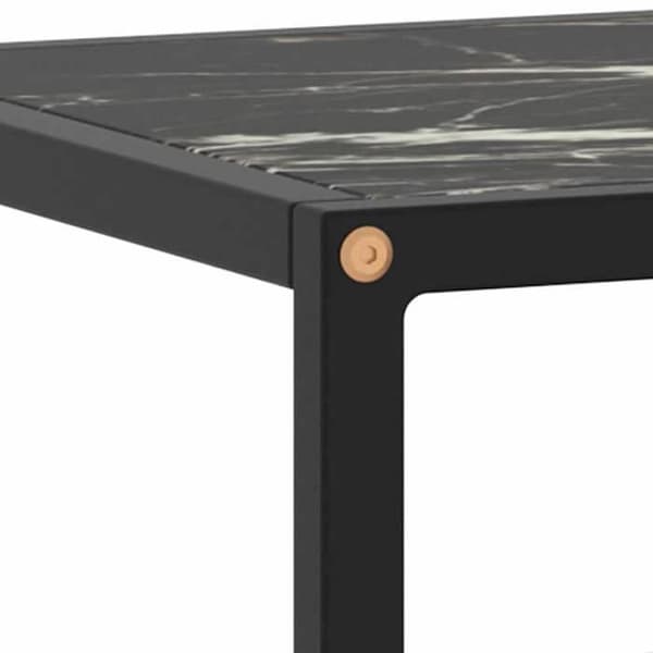 Maison Exclusive - Sort TV-møbel med sort marmor glas 100x40x40 cm Svart