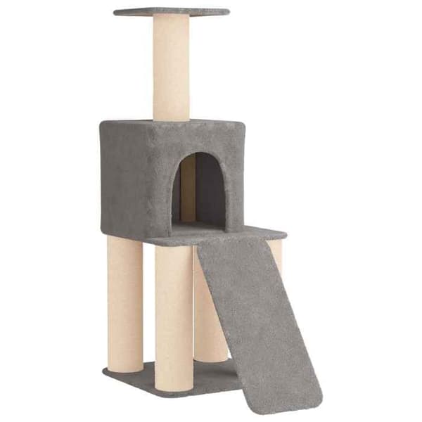 Maison Exclusive - Katte træ med sisal kløepæle Lys grå 146 cm