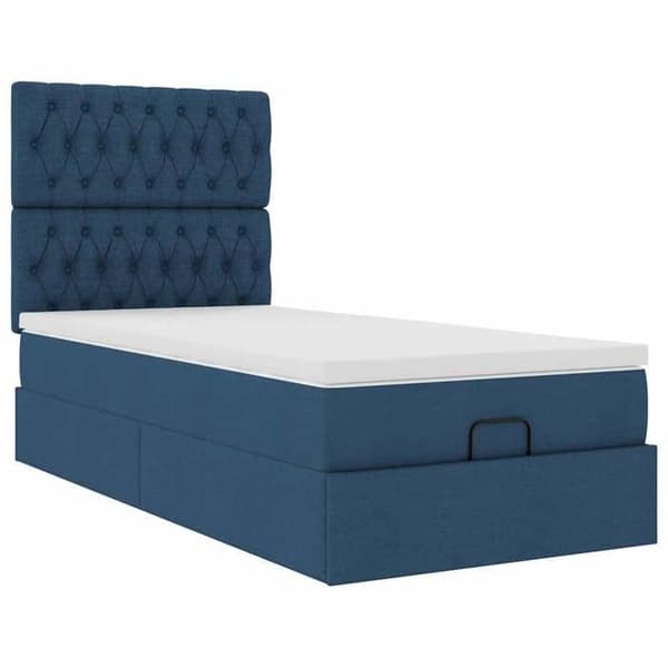 Lys ottoman - Maison Exclusive - Blå - 90 x 200 cm - Hydraulisk opbevaring Blå