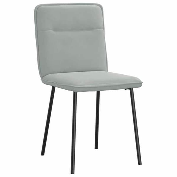 Maison Exclusive - Matstolar set om 4 Ljusgrå Sammet
