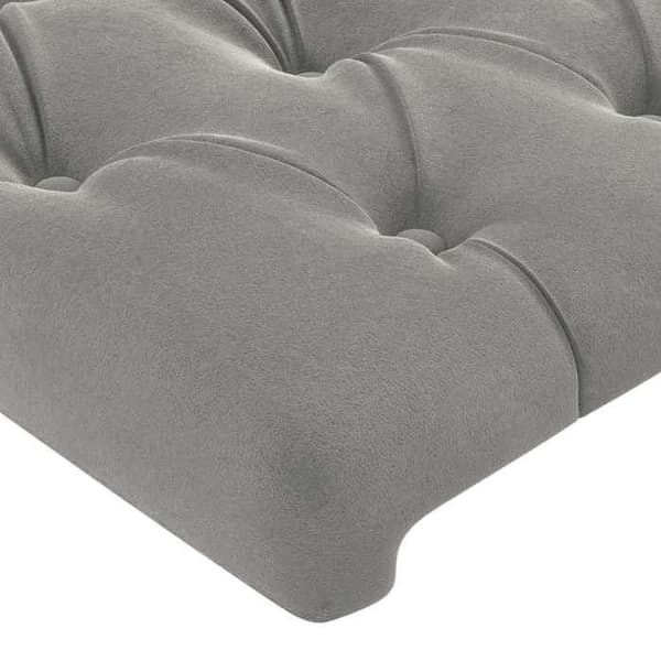 Maison Exclusive - Ljust grå sänggavel 144 x 7 x 78/88 cm Sammet