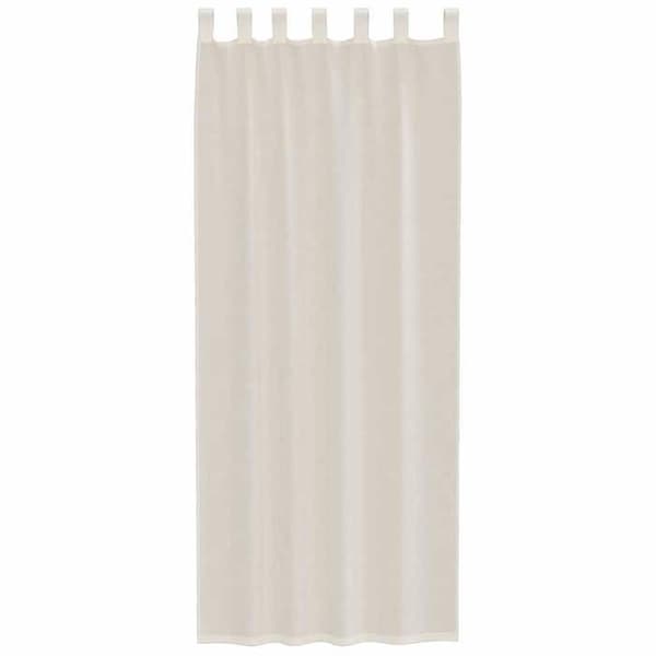 Voilage - MAISON EXCLUSIVE - Sæt af 2 - Creme - 100% polyester - Øverste flap Grädde