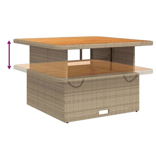 Maison Exclusive - Trädgårdsmöbler med kuddar 2 st beige flätad resin