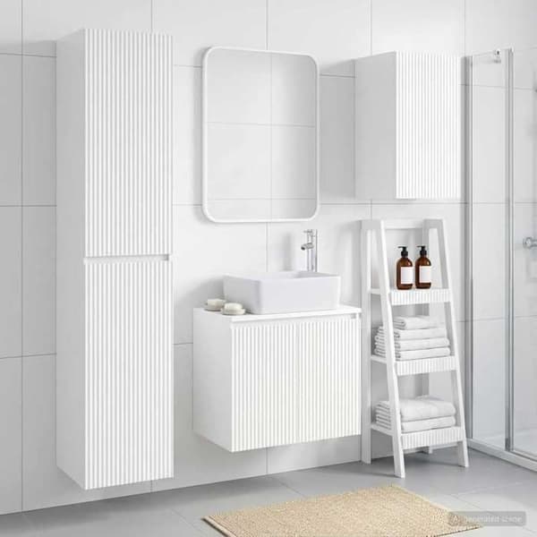 Maison Exclusive - 3-delars badrumsinredning i blankt vitt