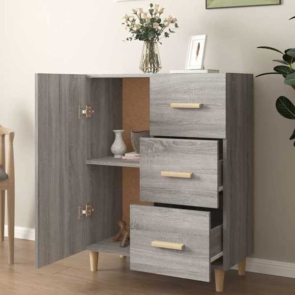 Maison Exclusive - Buffé Sonoma Grå 69,5x34x90 cm Ingenjörsträ