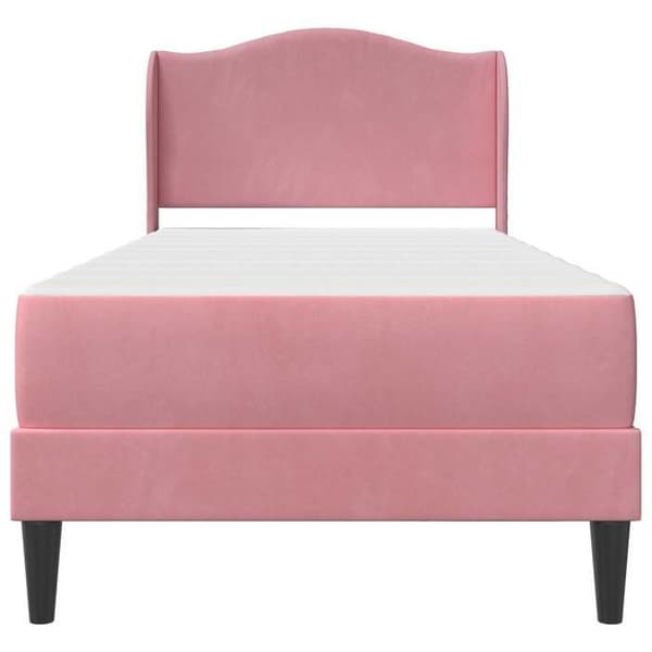 Sengestel - EKSKLUSIV HUS - 100 x 200 cm - Hovedgærde - Rosa velour - Opbevaring under sengen Ros