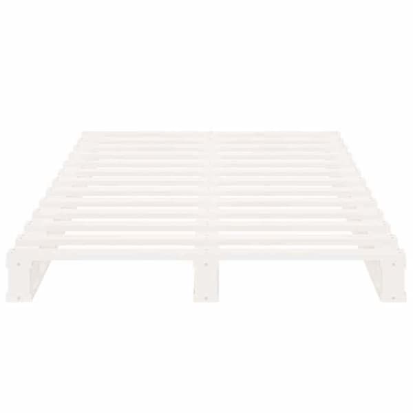 Maison Exclusive - Valkoinen puupatja 90x200 cm massiivipuusta Vit