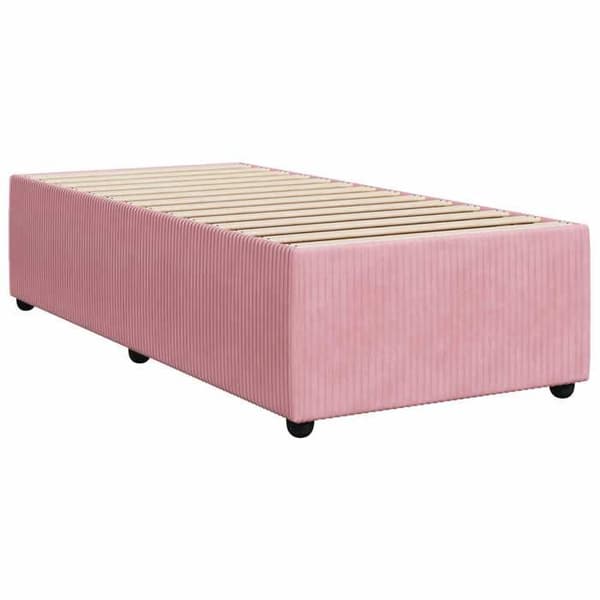 Maison Exclusive - Boxspring-sänky vaaleanpunaisella patjalla 90 x 200 cm Sametti