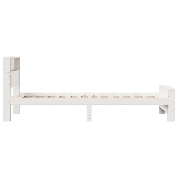 Sengestel - EKSKLUSIV HUS - Platform - Hvid - 75 x 190 cm - Massiv fyr Vit