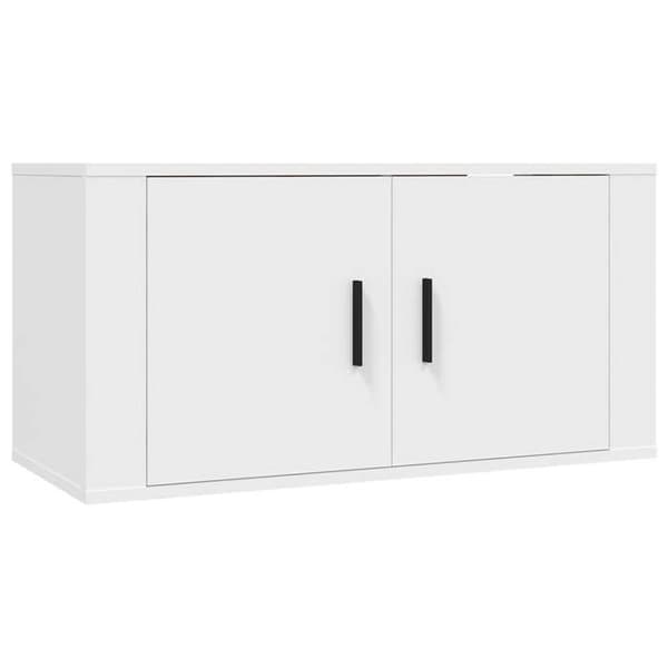 Väggmonterad TV-möbel - Maison Exclusive - Set om 2 - Vit - 80 x 34,5 x 40 cm
