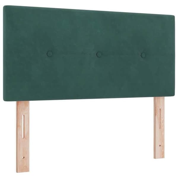 Maison Exclusive - Boxspring säng med mörkgrön madrass 90 x 200 cm Sammet