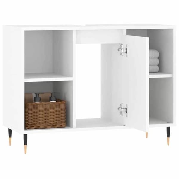 Maison Exclusive - Badrumsskåp vit 80x33x60 cm ingenjörsträ