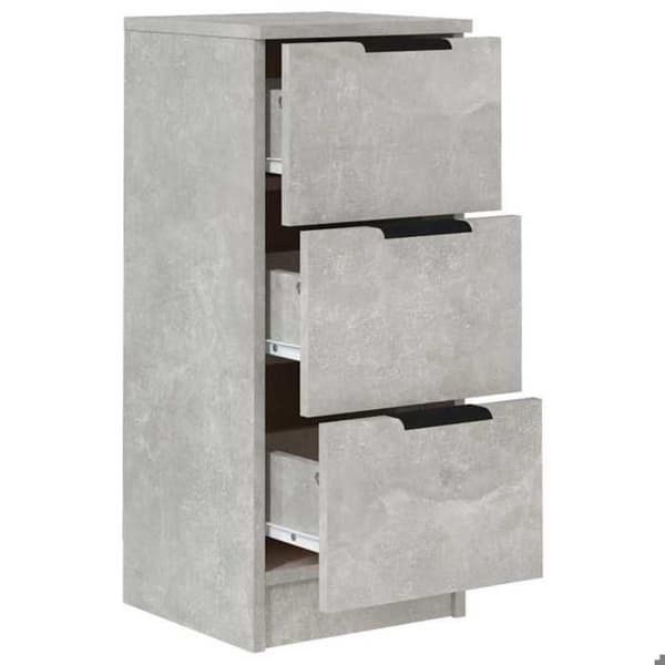Maison Exclusive - Bufféer 2 st Grå betong 30x30x70 cm Ingenjörsträ
