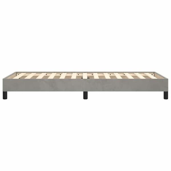 Maison Exclusive - Sengebund uden madras lys grå 90x190 cm velour Ljusgrått
