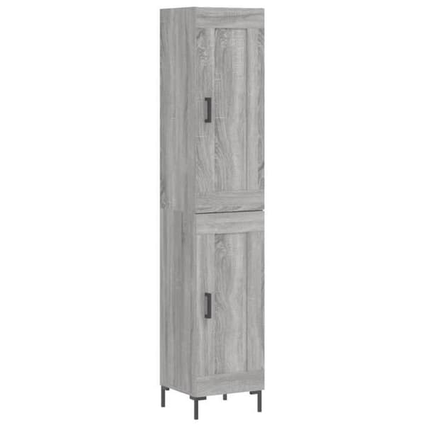 Maison Exclusive - Buffé hög Sonoma grå 34,5x34x180 cm Ingenjörsträ Sonoma grå