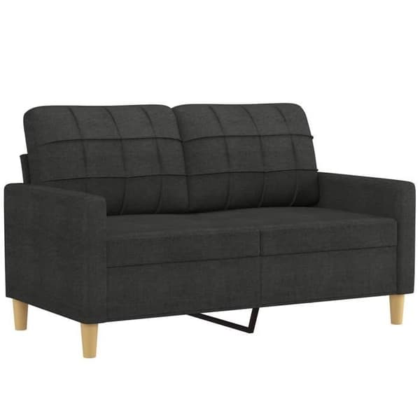 Maison Exclusive - 2 kpl sohvasetti mustilla kankaalla tyynyillä