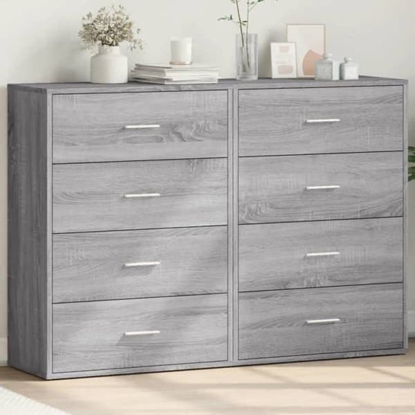 Maison Exclusive - Bufféer 2 st sonoma grå 60x31x84 cm ingenjörsträ Sonoma grå
