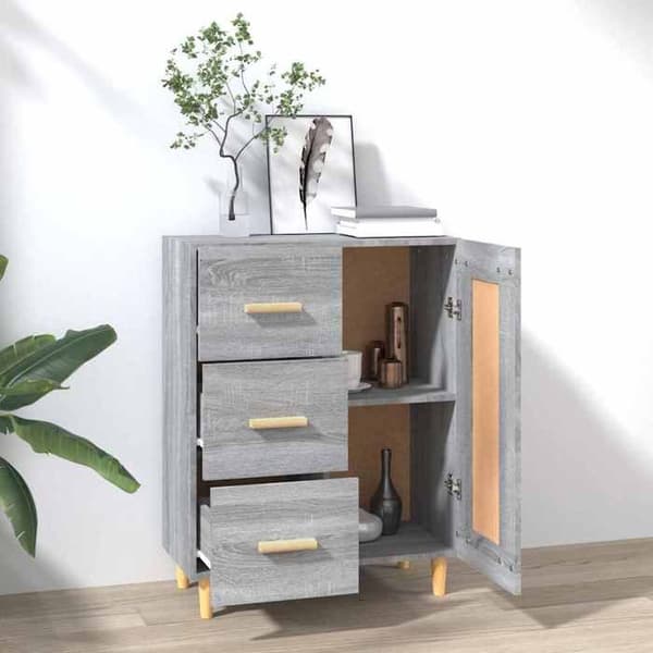 Maison Exclusive - Buffet Sonoma grå 69,5x34x90 cm Ingeniørtræ