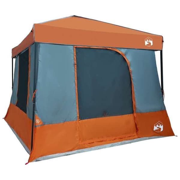 Maison Exclusive - 2 kpl 6 hengen harmaa ja oranssi telttasarja