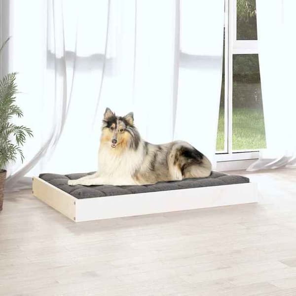 Maison Exclusive - Hundeseng Hvid 91,5x64x9 cm Solid fyrretræ