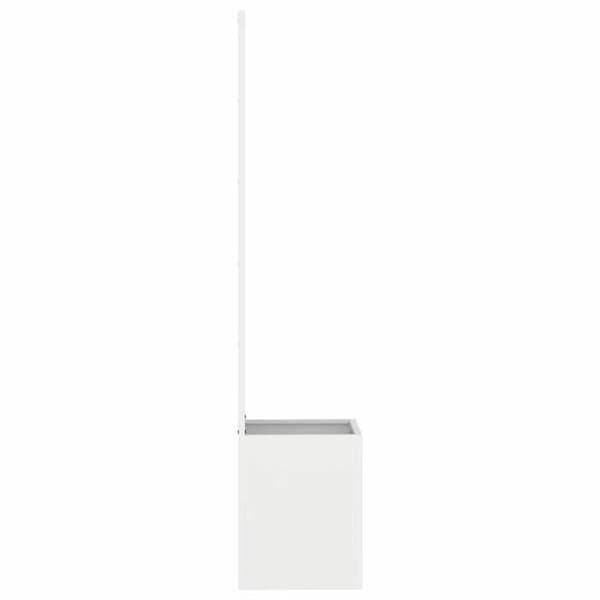 Havemur - EKSKLUSIV HUS - 32 x 32 x 150 cm - Robust stål - Mat finish - Velegnet til udendørs brug Vit