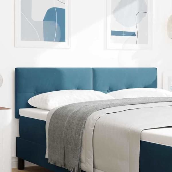 Maison Exclusive - Mörkblå sänggavel 144 cm Sammet