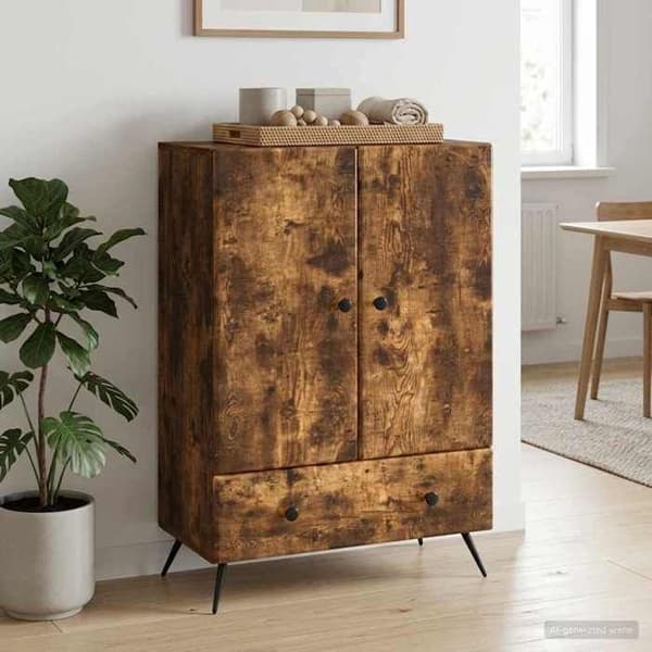 Maison Exclusive - Buffet Røget Eg 66 x 34,5 x 95 cm Ingeniørtræ