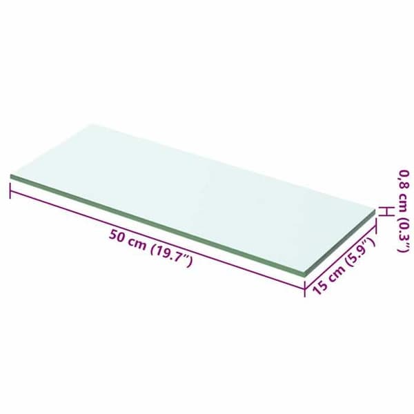 Maison Exclusive - Hyllpanel Transparent glas 50 x 15 cm Transparent