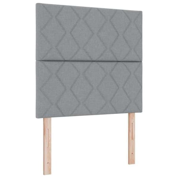 Maison Exclusive - Boxspring seng med madras Lys grå 120 x 190 cm Stof Ljusgrått