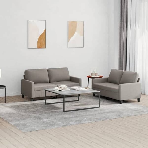 Maison Exclusive - Sæt af 2 sofaer med puder Taupe Stof