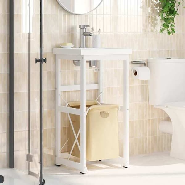 Maison Exclusive - Badrumsvaskram 40x38x83 cm Järn Vit