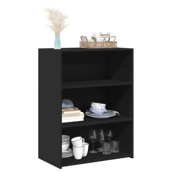 Maison Exclusive - Buffé svart 70x41x93 cm ingenjörsträ