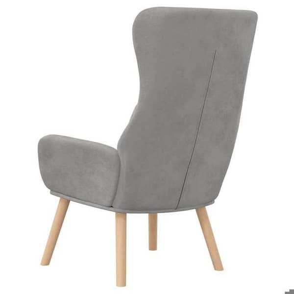 Maison Exclusive - Ljusgrå Velour Relaxstol