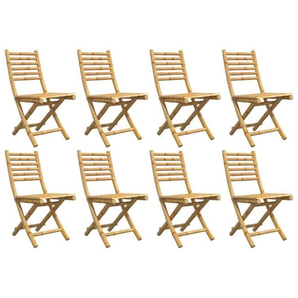 Maison Exclusive - Foldbare stole 8 stk 43x54x88 cm i bambus