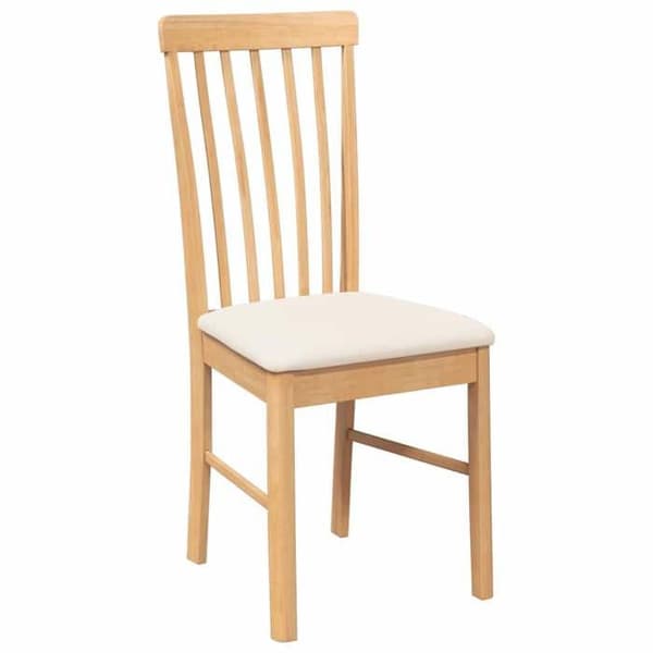 Maison Exclusive - Spisestole med puder 2 stk massiv gummitræ