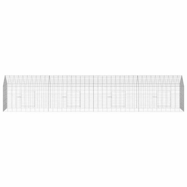 Maison Exclusive - Bur för kaniner Silver 400 x 78 x 78 cm Galvaniserat stål