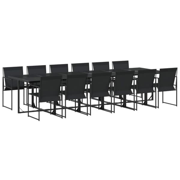 Maison Exclusive - Trädgårdsset 13 delar svart textilén