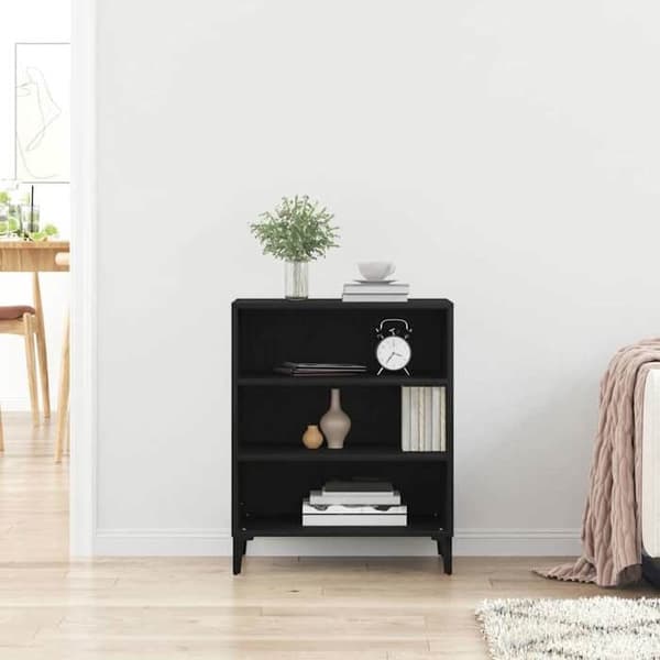 Maison Exclusive - Buffet Sort egetræ 57 x 35 x 70 cm Ingeniørtræ svart ek