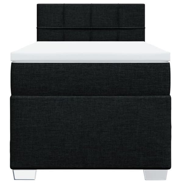 Maison Exclusive - Sengesofa med lamelbund og madras Sort 80x200 cm Stof