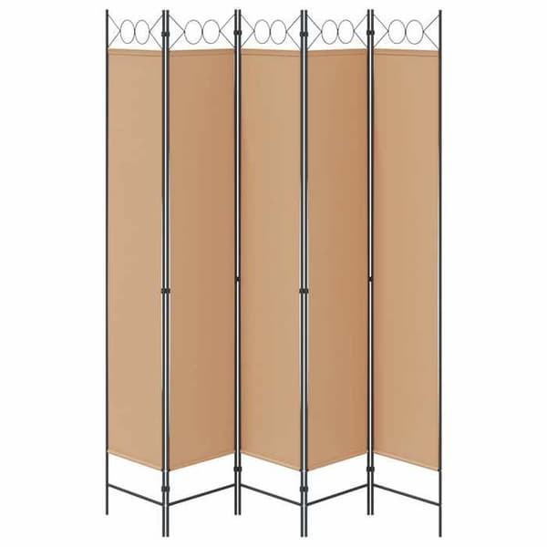 Paravent - MAISON EXCLUSIVE - 3 paneelia - Beige - Polyesterikangas - 200 x 220 cm beige