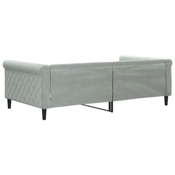 Maison Exclusive - Vaaleanharmaa päiväsänky 100x190 cm samettia
