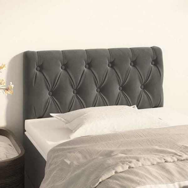 Maison Exclusive - Tummanharmaa pääty 80x7x78/88 cm Sametti Mörkgrå