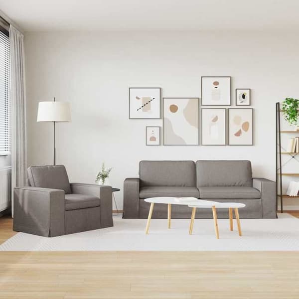 Maison Exclusive - 2-delars soffset i taupe tyg