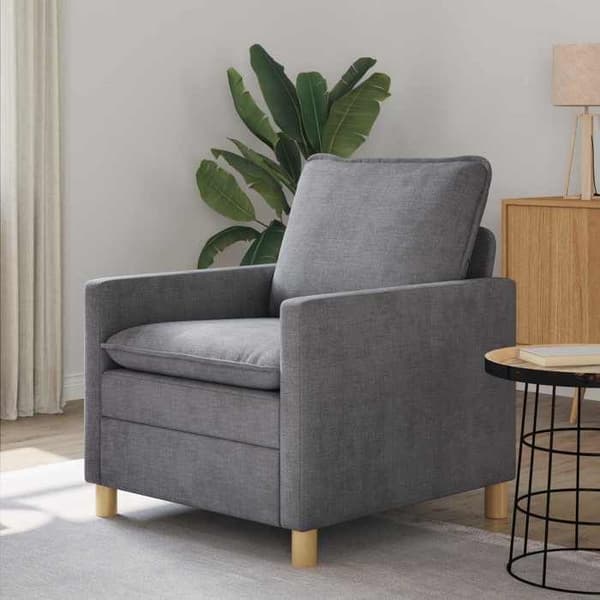 Maison Exclusive - Lys grå sofa 76 x 81 x 87,5 cm Polyester