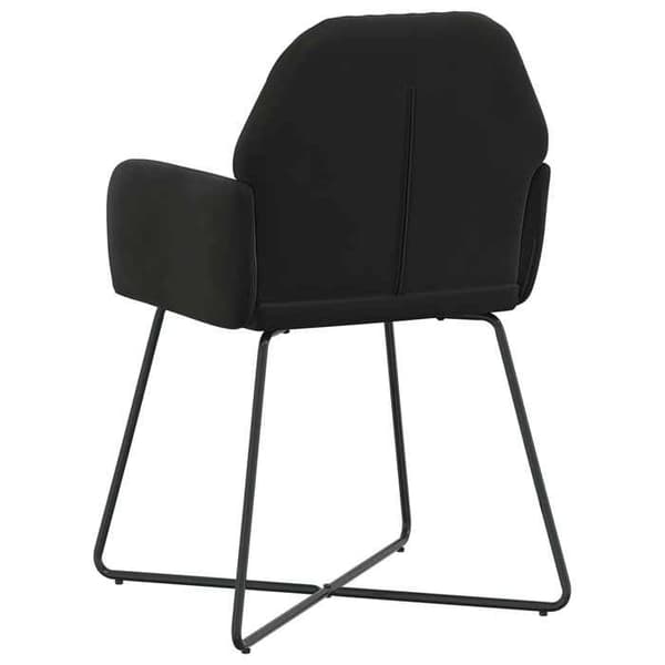 Maison Exclusive - Matstolar 2 st Sammet Svart 55 x 50 x 84 cm