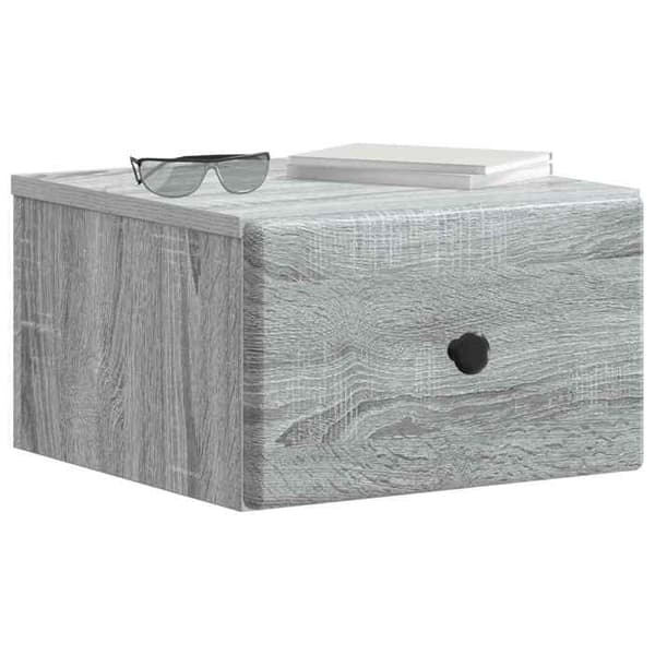 Maison Exclusive - Sonoma harmaa seinähyllyyöpyöre 34,5 x 33 x 20 cm