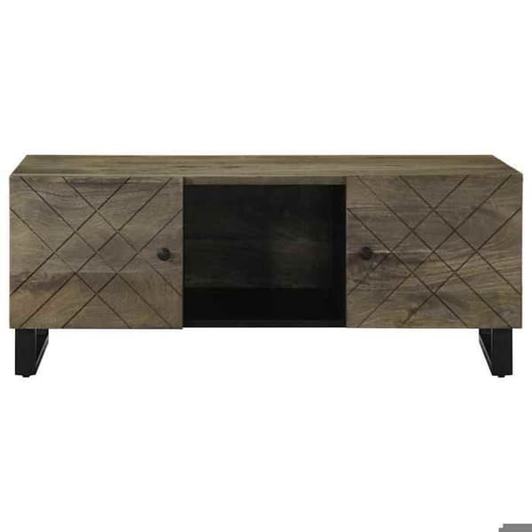 Maison Exclusive - Musta sohvapöytä 100x54x40 cm mangopuusta