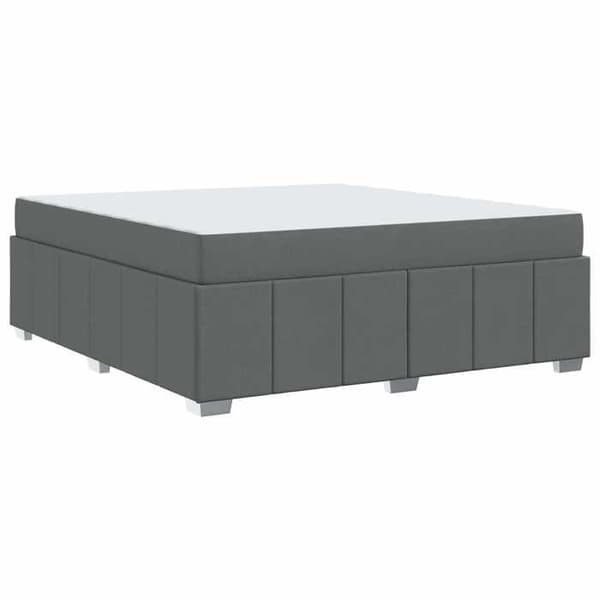 Maison Exclusive - Sängram med madrass Mörkgrå 180 x 200 cm tyg Mörkgrå