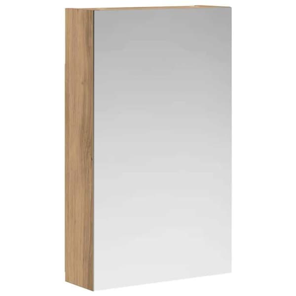 Maison Exclusive - Badeværelsesspejlskab i egetræ 30 x 10,5 x 50 cm